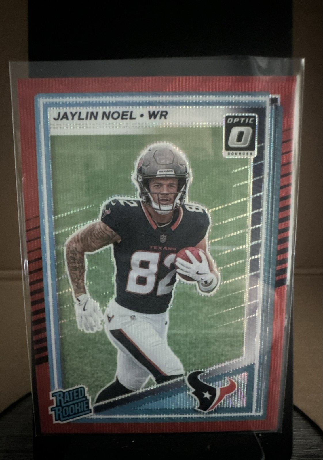 2025 Panini Donruss - Rated Rookie Jaylin Noel #324 Optic Preview Red Wave Prizm