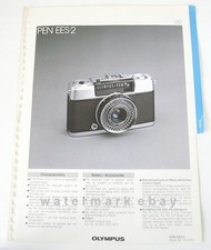 Olympus Camera PEN EES-2, PEN EE-3, TRIP 35 Data Sheets