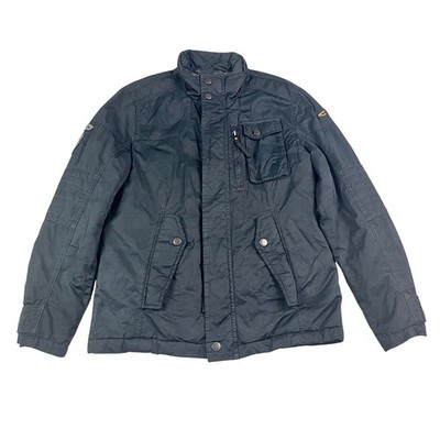 Camel Active Mens Full Zip Puffer Jacket Quilted Size Small Charcoal Gray
