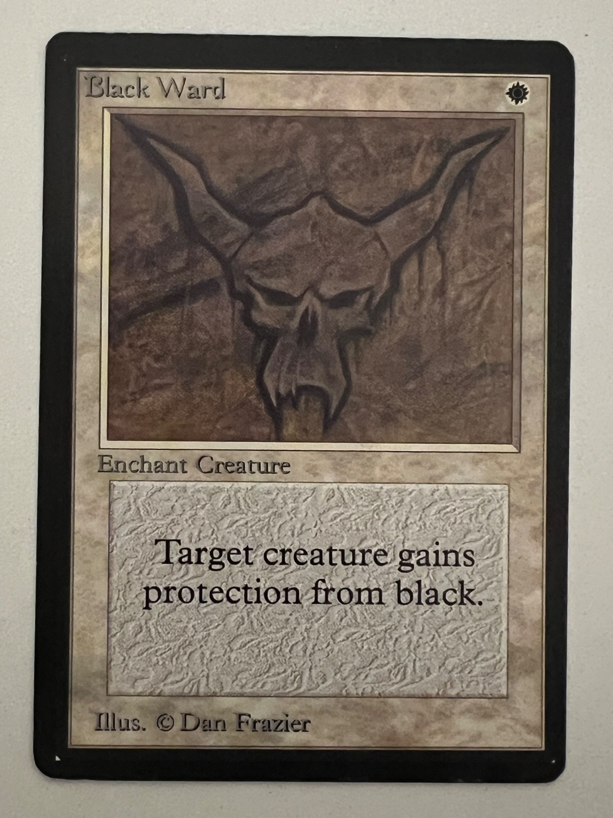 Magic the Gathering MTG Beta Black Ward LP+  (Beta Bob)