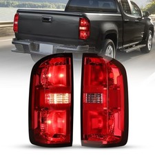 Tail Lights Assembly For 2015-2022 Chevy Colorado Red Clear Lens Halogen Pair
