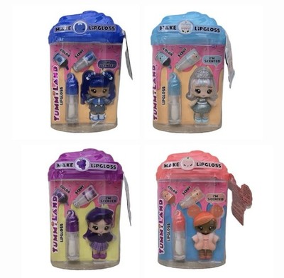 Yummiland Lip Gloss Doll: Mystery Color Change - Lot Of 4 Sealed HARD TO FIND