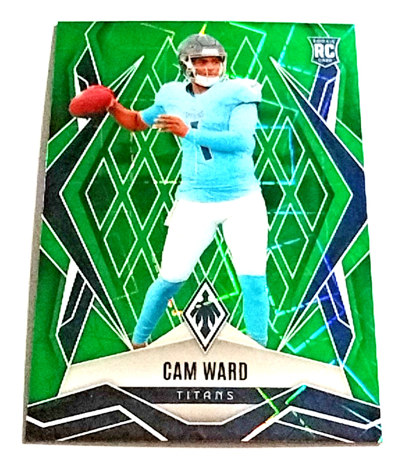 2025 Panini Phoenix #194 Cam Ward Rookie Green Lazer /49 Tennessee Titans.   F54