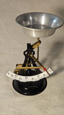 Vintage Postal Pendulum Letter Scale Penny Weights Marked HR