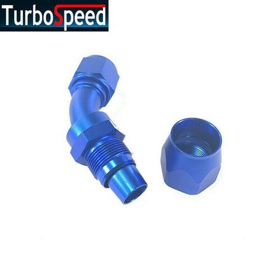 New 12AN 45 Degree Blue Swivel Seal Oil/Fuel/Gas Hose Line End Fitting Adapter