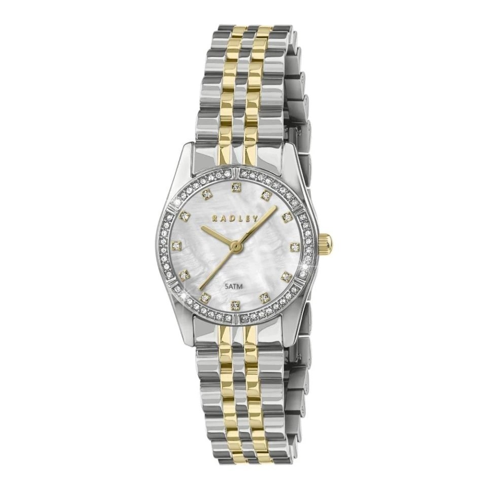 Radley RY4671 Ladies Watch 2 Tone Bracelet mop Dial Quartz RRP £125.00