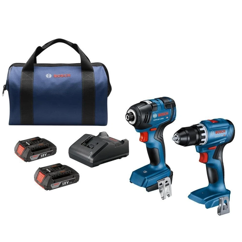 Bosch GXL18V-27B22 18V 2-Tool Combo Kit Drill & Impact Driver NEW - FREE SHIPPIN - Image 2 of 4