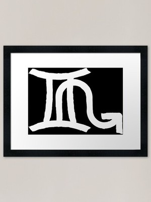 Gerahmtes Wandbild Zwillinge und Skorpion kombiniert Sternzeichen Poster Leinwanddruck Bild