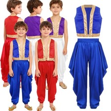 Kids Boys Outfits Loose Set Halloween Costumes Dress Up Cosplay With Satin Stage