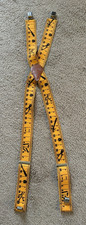 Hold Up Measuring Tape Suspenders Made In U.S.A. Yellow Adjustable