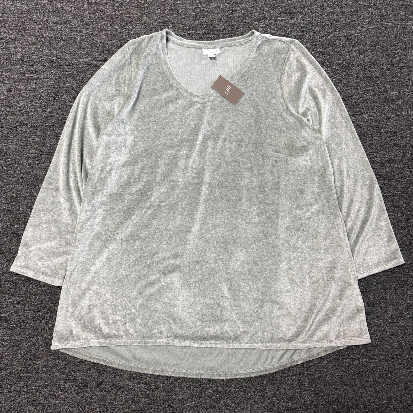Pure J Jill NWT New Pullover Tunic Sweater Top Womens Sz XL Gray