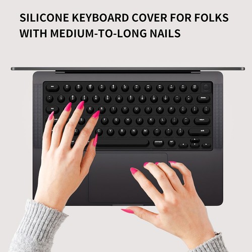Housse Clé Silicone Optimisée Ongle Long Compatible avec Modèles Ordinateur Portable - Photo 9/14
