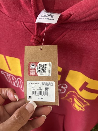 Felpa con cappuccio pullover rosso USC Trojans taglia media 38/40 - Foto 2 di 5