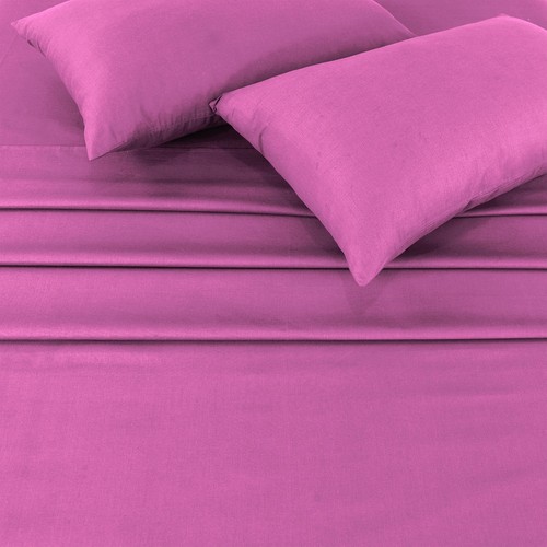 Flat Sheet Bed Sheets 100% Poly Cotton Percale Single Double King or Pillow Case - Picture 82 of 97