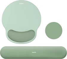 Mouse Pad and Keyboard Wrist Rest, 3-in-1 Gel Memory Foam Ergonomic Green 