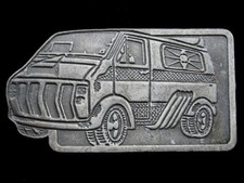 RJ09150 REALLY COOL  CUSTOMIZED VAN  COMMEMORATIVE PEWTER BELT BUCKLE