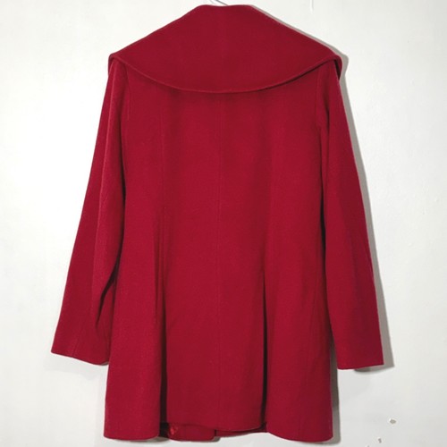 Saks Fifth Avenue Loro Piana Wollmantel rot Gr. 6 Oversize Kragen Winter - Bild 5 von 17