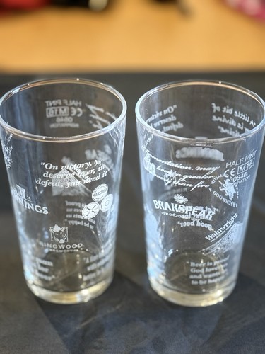 2 x Real Ale Pint Gläser/ Wainwrights/JENNINGS/BANKS - Bild 1 von 3