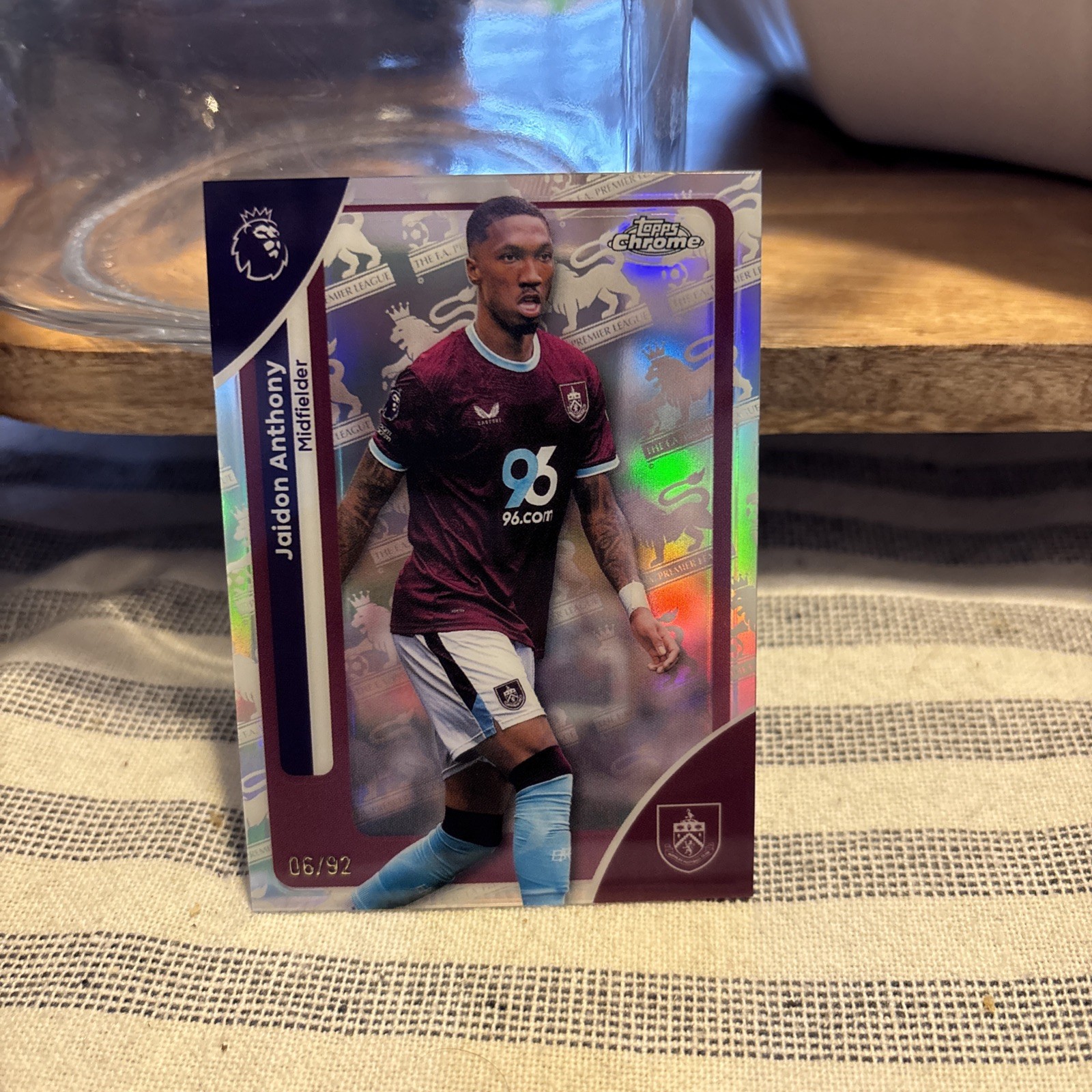 2026 Topps Chrome Premier League JAIDON ANTHONY Retrofractor /92 Burnley #54