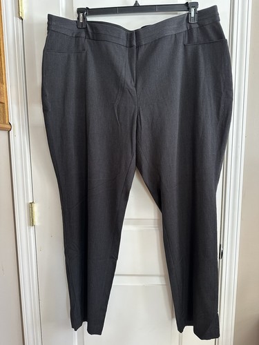 NWT Rafaella Women's Charcoal Gray Dress Slacks Pants Plus Size 22W Curvy Fit - Picture 1 of 6