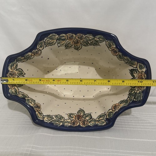 Boleslawiec Polish Pottery Serving Bowl Rectangular Oval Dish Made in Polland - Picture 12 of 15