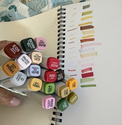 Copic .Too Japan Sketch Double Sided Markers Lot of 17 & 1 Colorless Blender