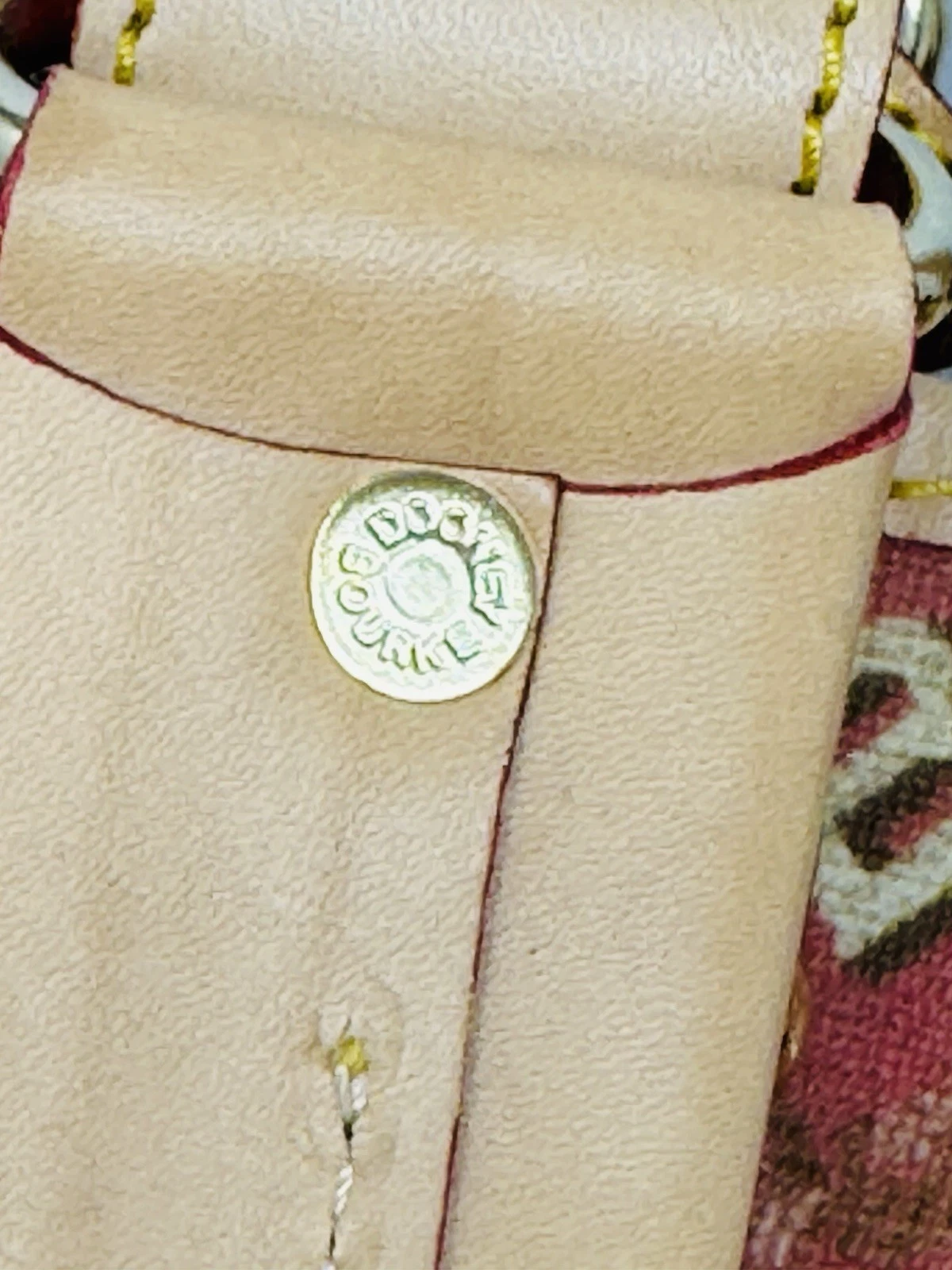 Borsa Dooney & Bourke Monogram Rosa Rivestita Tela Y2K Cinch Tote Fibbia Manici