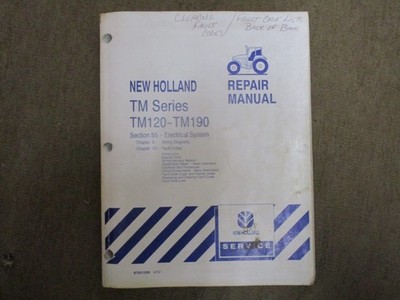 New Holland TM120 TM140 TM150 TM190 Tractor Electrical Schematics & Codes Manual