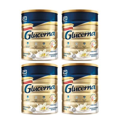 4 x 800g Abbott Glucerna Triple Care Diabetic Milk Powder Vanilla Flavour