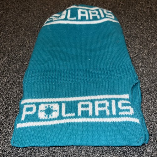 Snowmobile Racing POLARIS Ski Robber Mask Knit Hat Full Face Teal - Picture 2 of 6