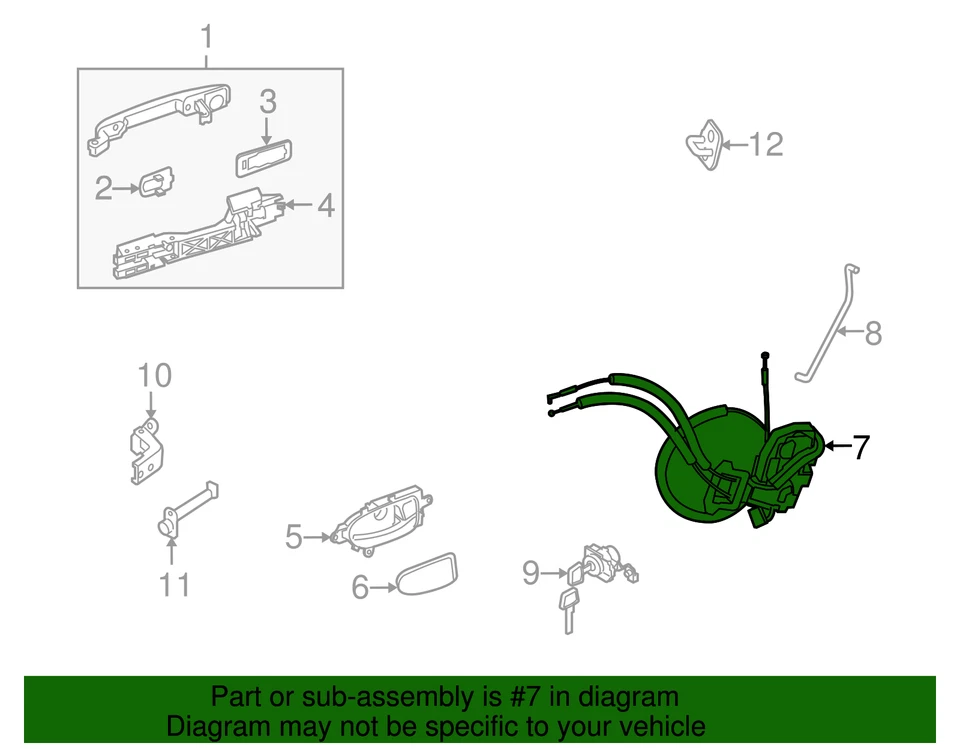 Genuine Nissan 2008-2013 Nissan Altima - Lock Actuator 80501-JB100 - Image 2 of 2