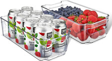Pantry Organizers and Storage Bins - Stackable Clear Bins for Kitchen and Freeze