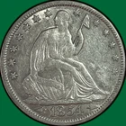 1854-O Seated Liberty Half Dollar Near Almost Uncirculated AU/XF++ Coin #41319