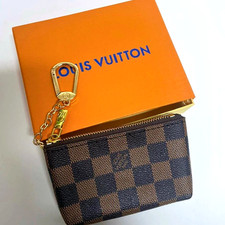 Authentic LOUIS VUITTON Damier Ebene Coin Purse Key Pochette Cles