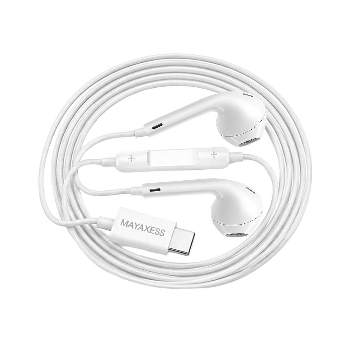 Écouteurs Filaires USB-C Mayaxess pour Galaxy Z Flip 5 avec Micro Intégré
