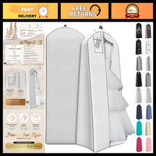 Extra Large 72 Wedding Dress Garment Bag with Gusset ID Window - Travel-Frien