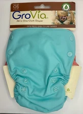 Cheery Grovia AIO  - All-In-One Organic Cotton Cloth Diaper HTF NIP/NWT