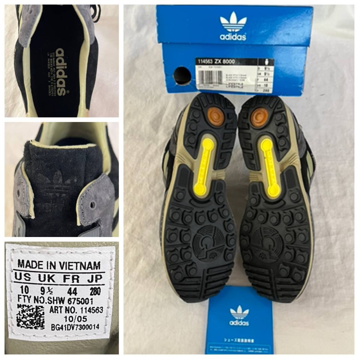 Deadstock Vintage 2005 Adidas Zx8000 Black Sun Hula 114595 Sneaker Men Us10 image 9