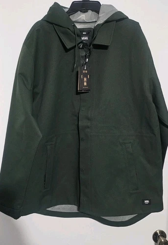 Vans Sanderson MTE 2 Coaches Jacket Waterproof Green Men's Large New With Tags - Picture 1 of 9