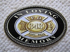 9-11 10th ANNIVERSARY 343 Commemorative Photo Buckle