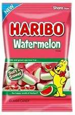 Haribo Watermelon Gummy Candy, 4.1oz Bag [Pack of 12]