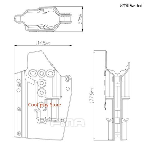 NEW For G17/G19 & X300 Light G17L WITH SF Light-Bearing Holster Long Belt Pouch - Picture 14 of 39