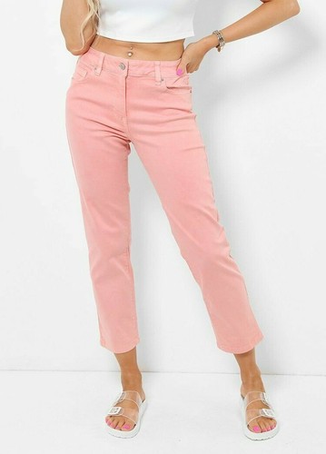 Pantalones de mezclilla rectos recortados informales de verano mezcla Tencel de tacto suave de marca ex - Imagen 18 de 27