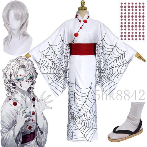 Disfraz de Cazador de Demonios Cosplay Kimetsu no Yaiba Spider Hill Rui Traje Traje Conjunto - Imagen 1 de 15