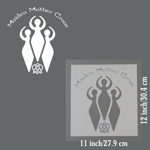 11 X 12-inch Maiden Mother Crone STENCIL Wiccan/Triple Goddess/Celtic heart knot - Picture 5 of 7