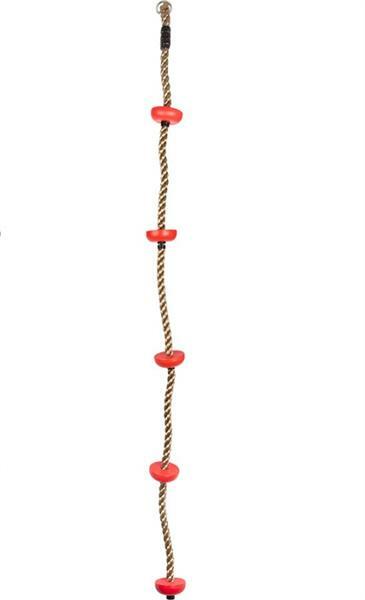 Kletterseil Everest, Mit FußTritt, Rot, TrittfläChe, Sicherungsring, Bis 100 Kg-image