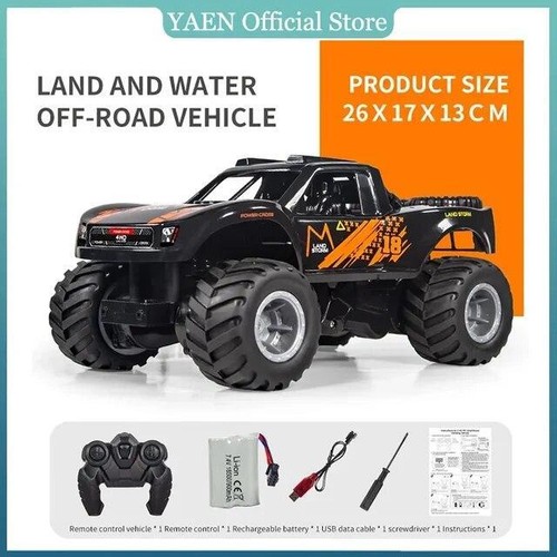 4x4 RC coche anfibio vehículo todoterreno 2,4 g control remoto agua tierra impermeable - Imagen 21 de 21