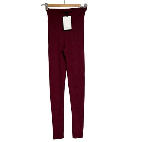 New Naked Cashmere Tulsa Ribbed Leggings in Merlot Burgundy