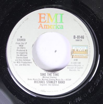 Pop 45 Michael Stanley Band - Take The Time / Just A Little Bit Longer On Emi Am