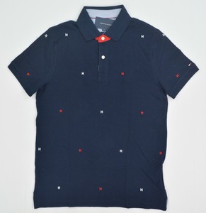 NWT-Men-039-s-Tommy-Hilfiger-Short-Sleeve-Slim-Fit-Polo-Shirt-Navy-Medium-M